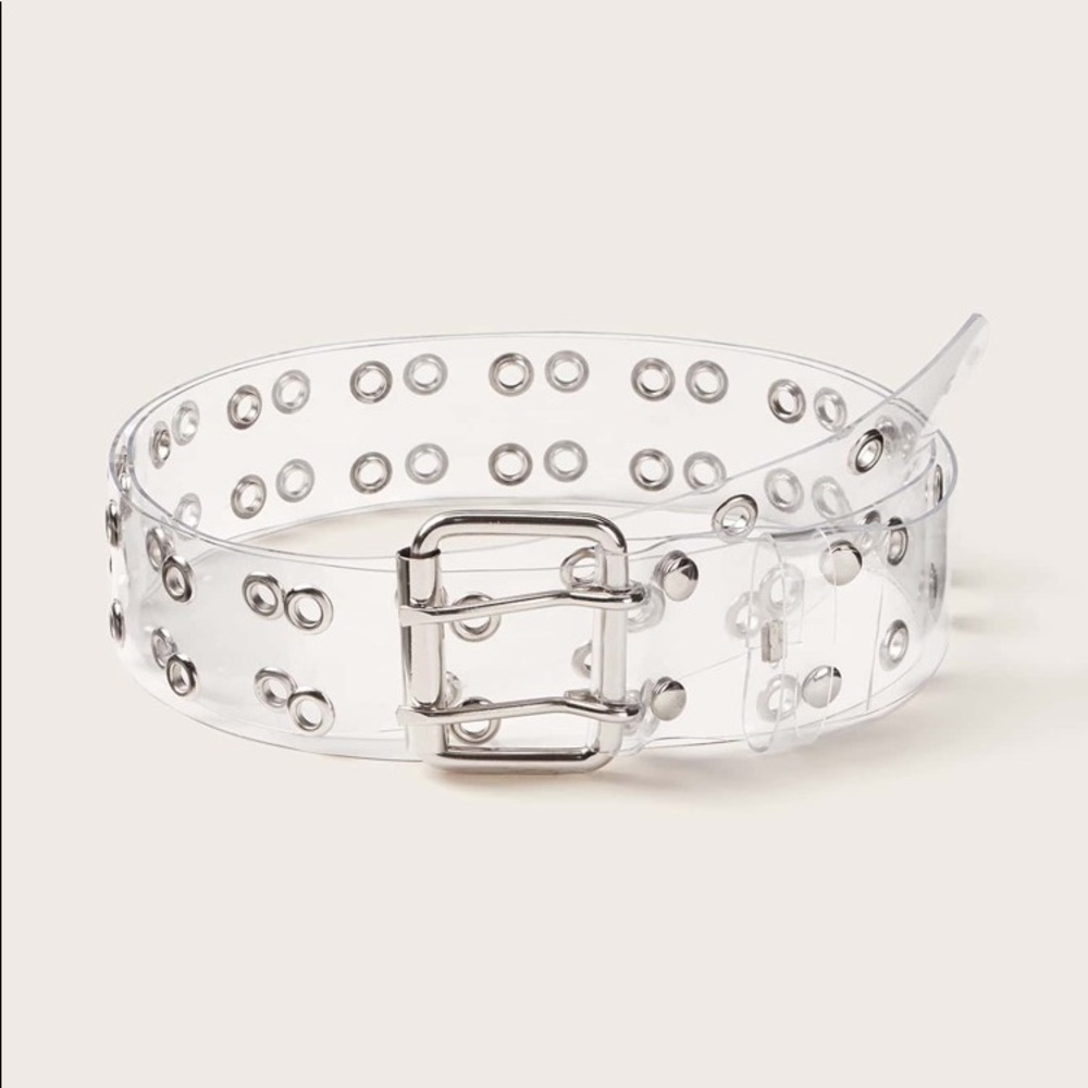 Clear studded belt